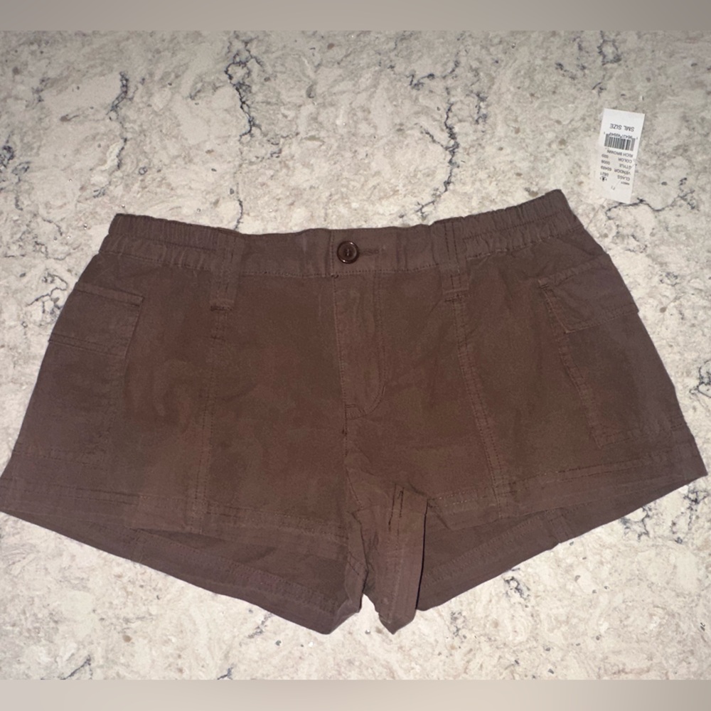 NWT Brown PAC Sun cargo shorts Size Small